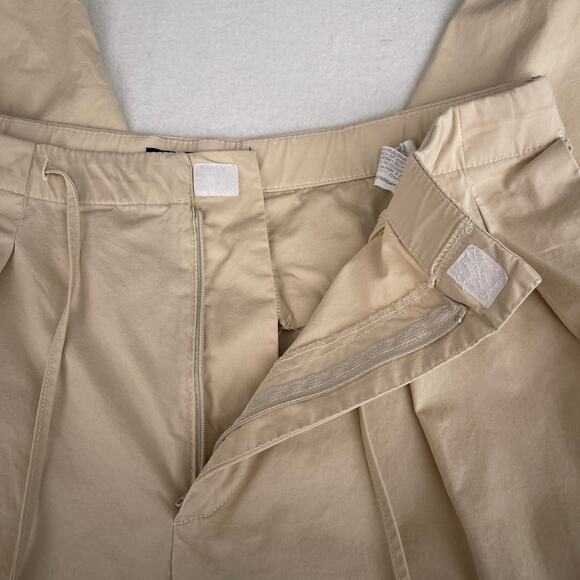 Zara Cargo Parachute High Rise Barrel Balloon Pants Cream Women's Size Large - Picture 4 of 16